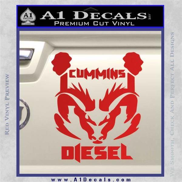Red Cummins Logo - Cummins Diesel Decal Sticker RT4 A1 Decals