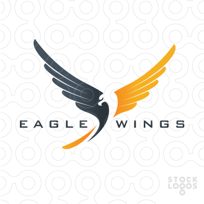 Horse Eagle Logo - Exclusive Customizable Logo For Sale: Eagle Wings | Branding ...