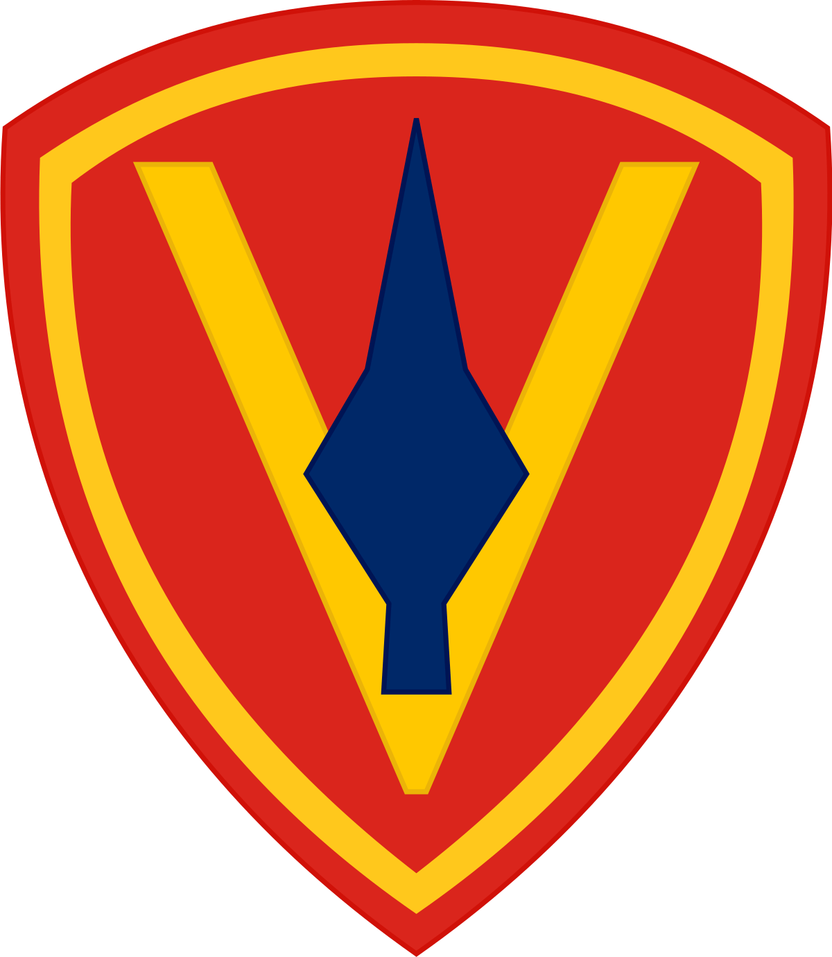 Orange Colored USMC Logo - 5th Marine Division (United States)