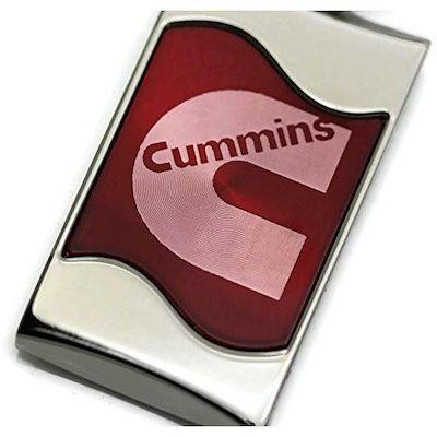 Red Cummins Logo - Qoo10 - Dodge Cummins Logo Rectangular Wave Key Chain Red ...