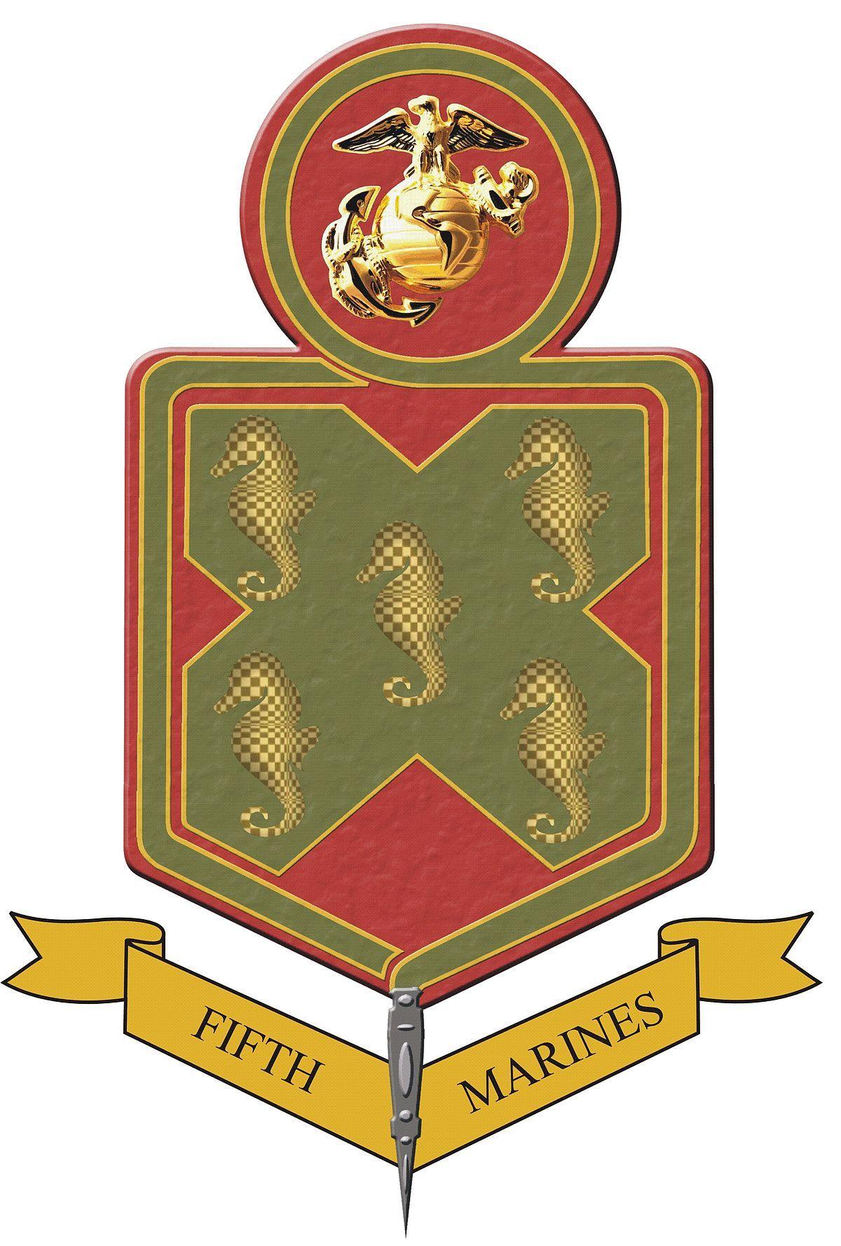 Orange Colored USMC Logo - 5th Marine Regiment (United States)