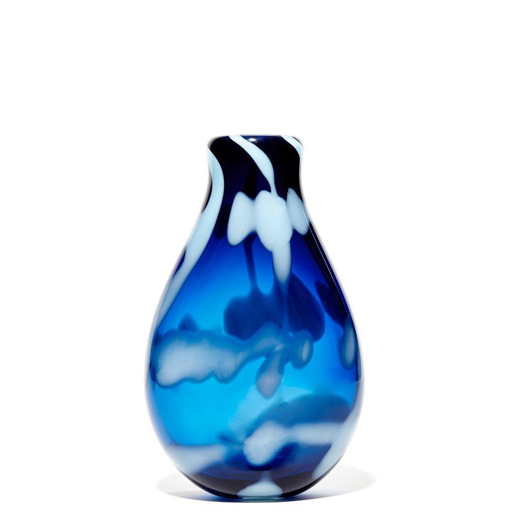 Blue and White Swirl Logo - Blue/White Swirl Vase – Paul Arnhold Glass