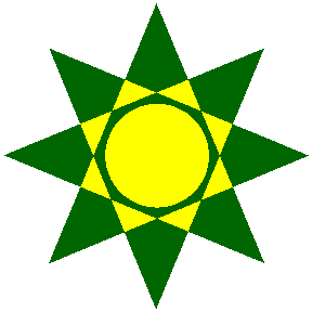 Green and Yellow Sun Logo - Midcoast Green Collaborative