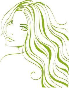 Women with Long Flowing Hair Logo - Best Women image. Artworks, Drawing s, Painting picture
