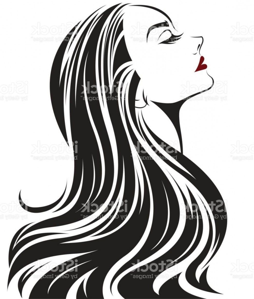 Women with Long Flowing Hair Logo - Woman Head With Flowing Hair Logo