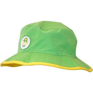 Green and Yellow Sun Logo - Floppy Tops Ultra Compact Reversible Sun and Rain Hat (Green/Yellow ...