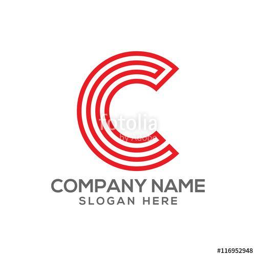 Red Letter C Logo - Letter C logo vector - typography