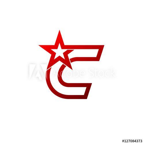 Red Letter C Logo - Letter C logo,Red star sign Branding Identity Corporate unusual logo ...