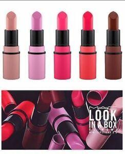 Pink Mac Cosmetics Logo - MAC Cosmetics Look in a Box BE WOW 5 Mini Lipsticks in Sealed Gift