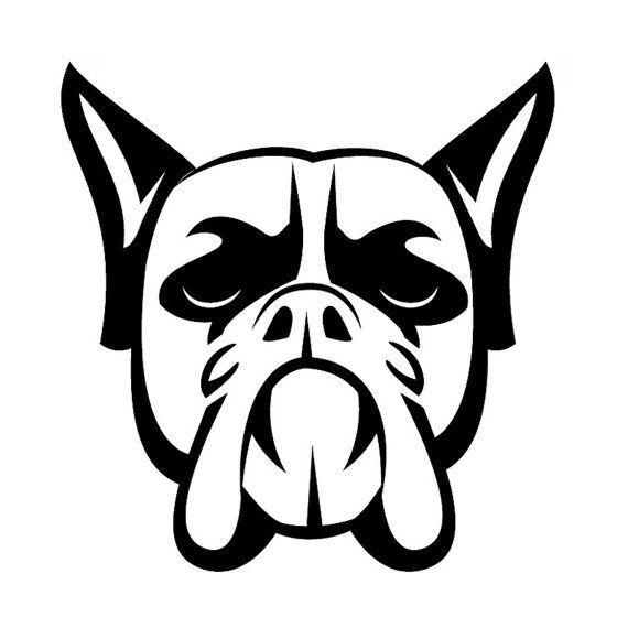 Tribal Dog Logo - Tribal Boxer Dog Tattoo Boxer Dog Face Tribal Tattoo | Boxer With ...