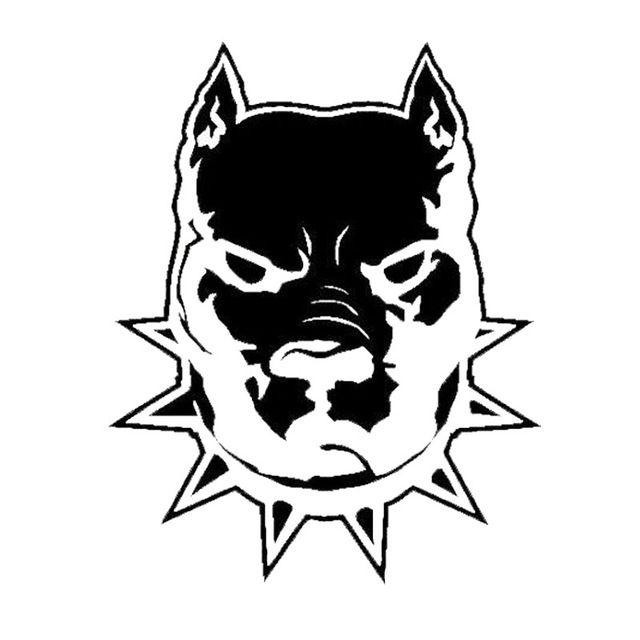 Tribal Dog Logo - 7.6*10.2CM Pitbull Tribal Dog Vinyl Decal Classic Funny Cartoon Car ...