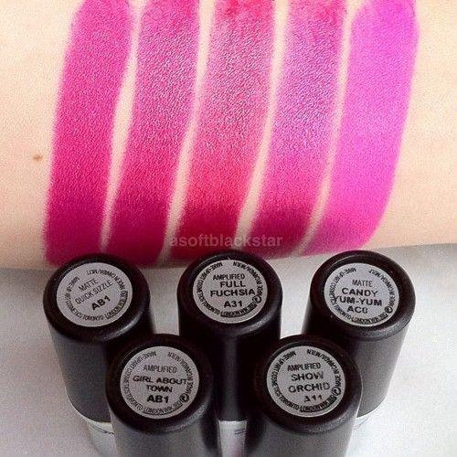 Pink Mac Cosmetics Logo - Five bright pink MAC lipstick shades. #makeup | Beauty: Makeup ...