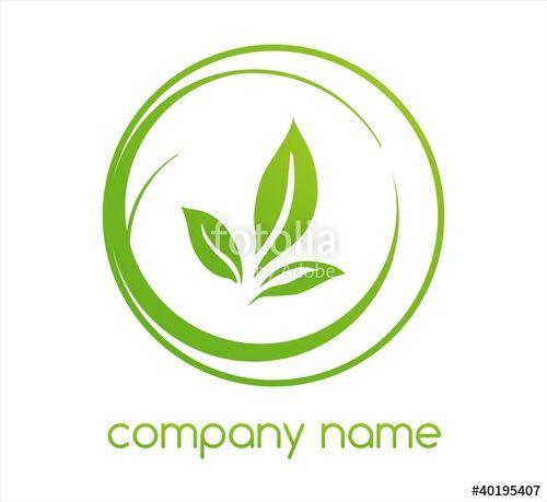 Leaf Business Logo - leaves , Green Eco friendly business logo design Stock image