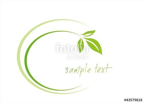 Leaf Business Logo - leaves , plant, Green Eco friendly business logo design Stock image