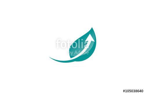Leaf Business Logo - Leaf Arrow Up Business Logo Stock Image And Royalty Free Vector