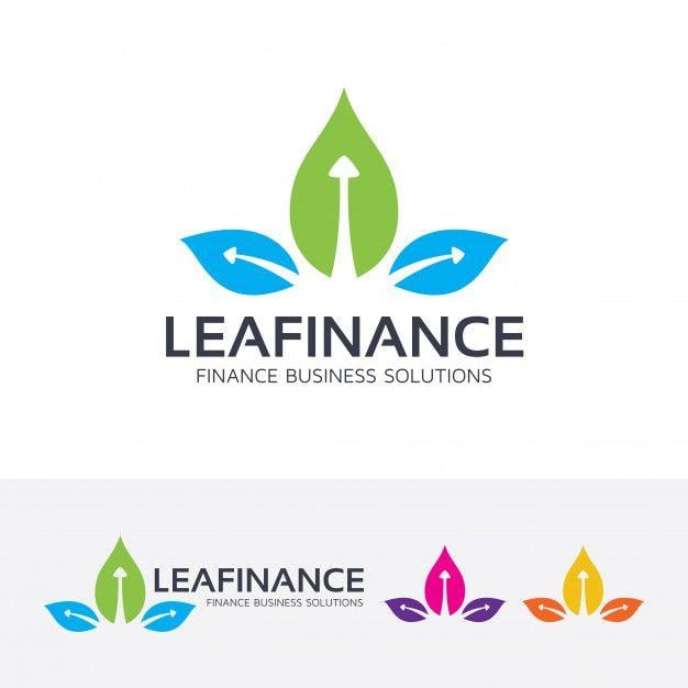 Leaf Business Logo - Leaf finance business logo template Vector