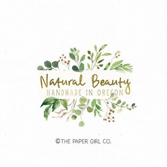 Leaf Business Logo - premade logo leaf logo soap logo beauty logo organic logo