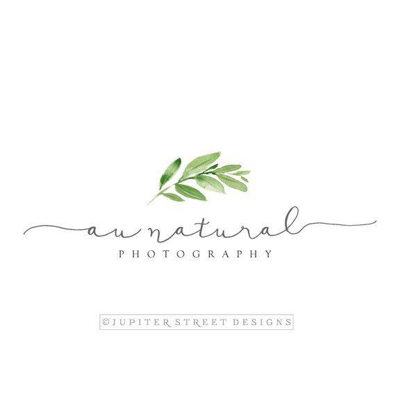 Leaf Business Logo - Signature Logo-Leaf Logo-Premade Logo-Nature Logo-Calligraphy | Etsy