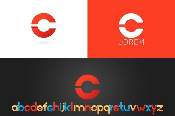 Red Letter C Logo - Letter C logo vector icon Logo Templates Creative Market