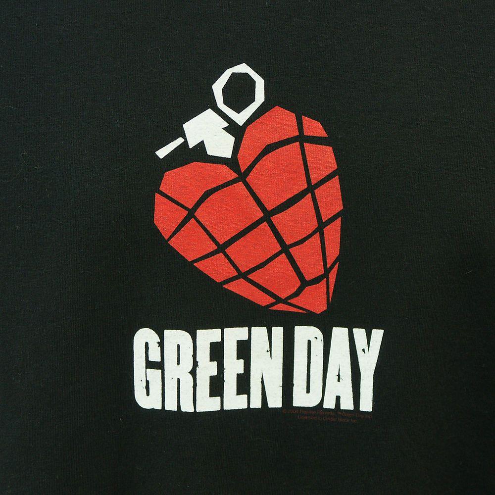 American Idiot Green Day Logo - Green Day American Idiot Black TShirt XL Hand Grenade Extra Large | eBay