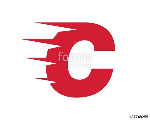 Red Letter C Logo - moving logo letter c