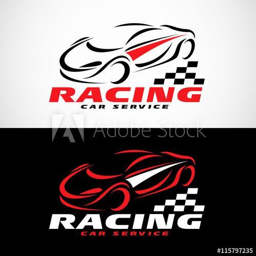 Red and White Racing Logo - Red Black and white Racing car service logo vector design - Buy this ...