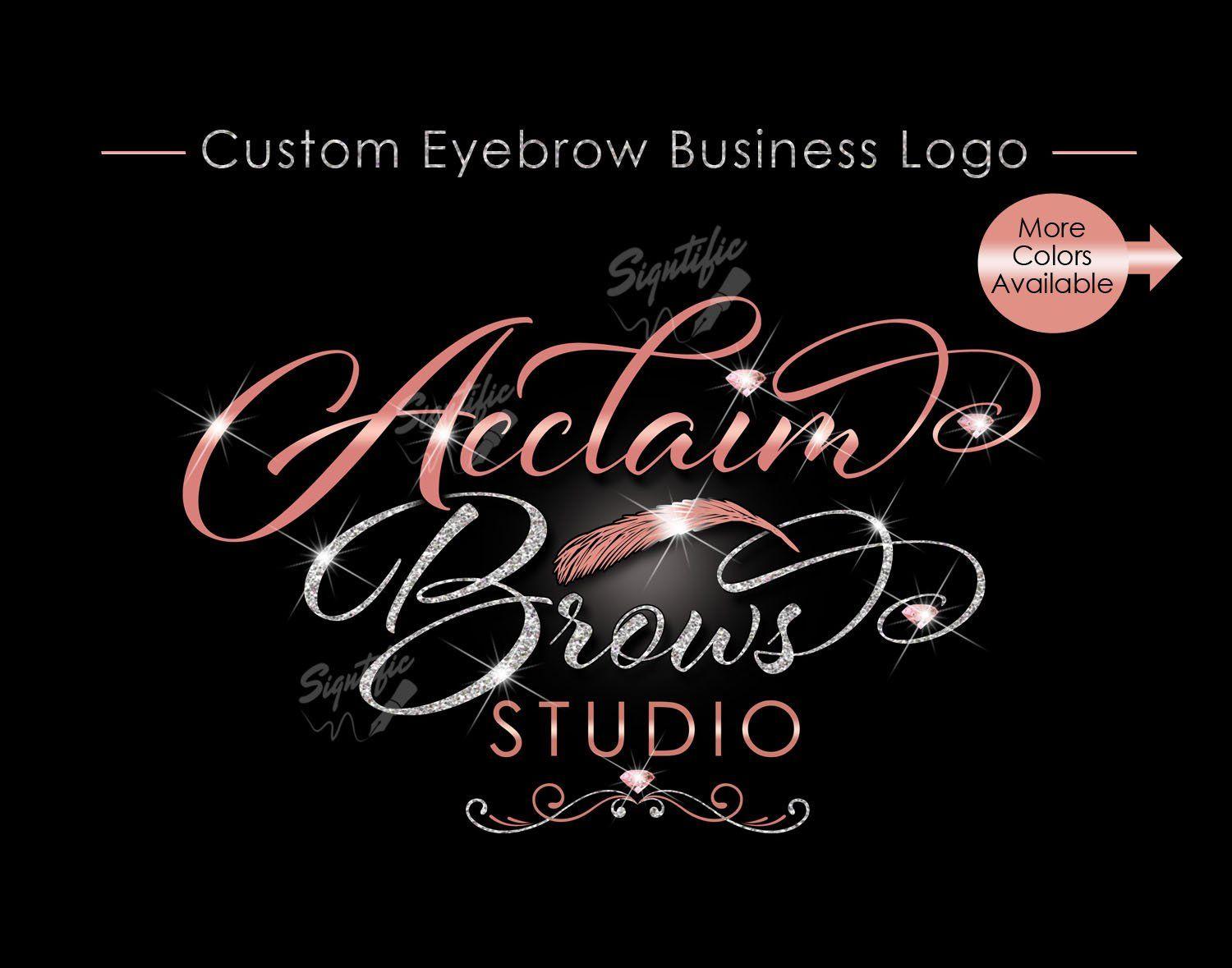 Bling Logo - Eyebrow Business Logo Eyebrow Logo Eyebrow Branding Glitter | Etsy