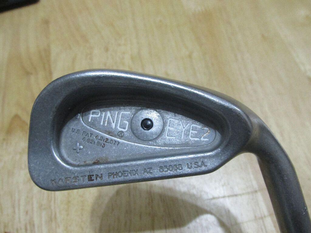 Old Ping Golf Logo - ping eye 2 + 1 iron, black dot zz lite with new golf pride grip