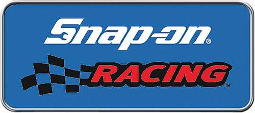 Red and White Racing Logo - Decal, Snap On Racing®, Small, 17 X White Red