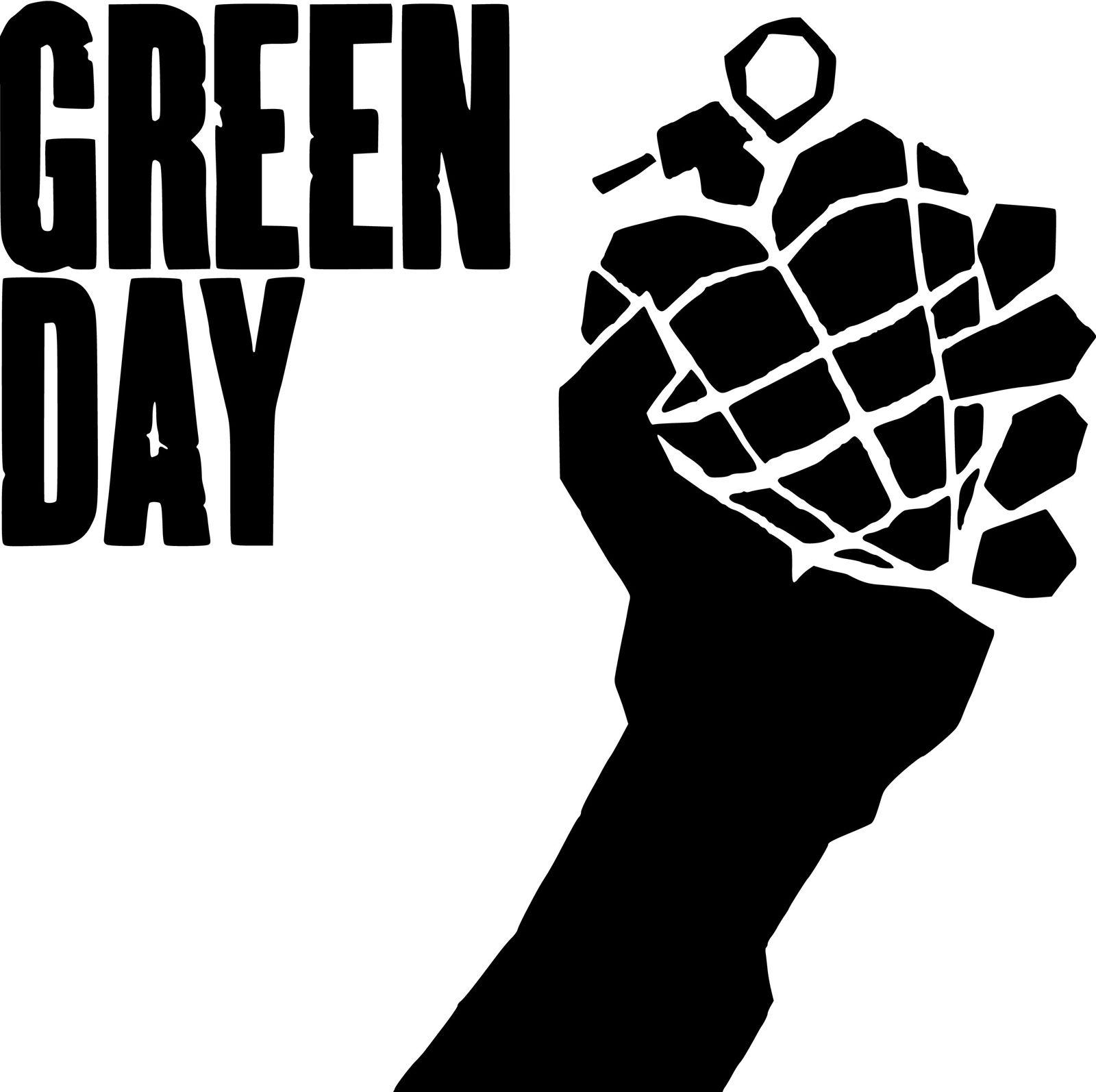 Green Black and White Logo - Green Day Logo, Green Day Symbol Meaning, History and Evolution