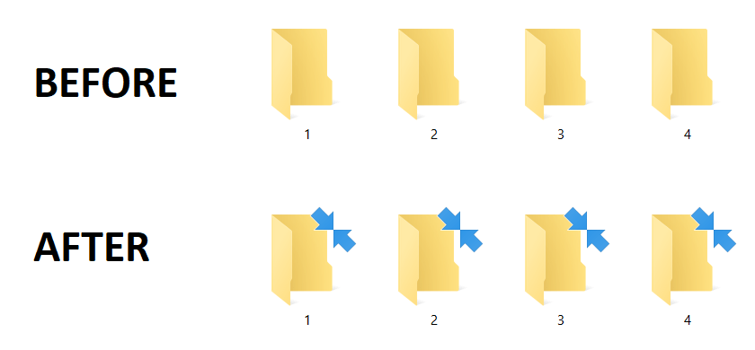 Blue Arrow 2 Names with Logo - Remove Blue Arrows Icon on Compressed Files and Folders in Windows ...