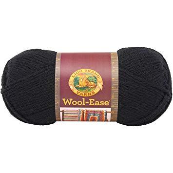 Lion Brand Yarn Logo - Amazon.com: Lion Brand Yarn 620-153 Wool-Ease Yarn, Black