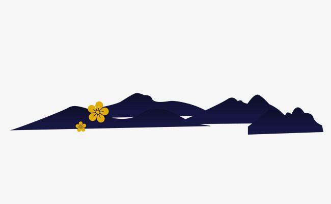 Mountain Flower Logo - Mountain Flower Material, Mountain Vector, Flower Vector, Mountain ...