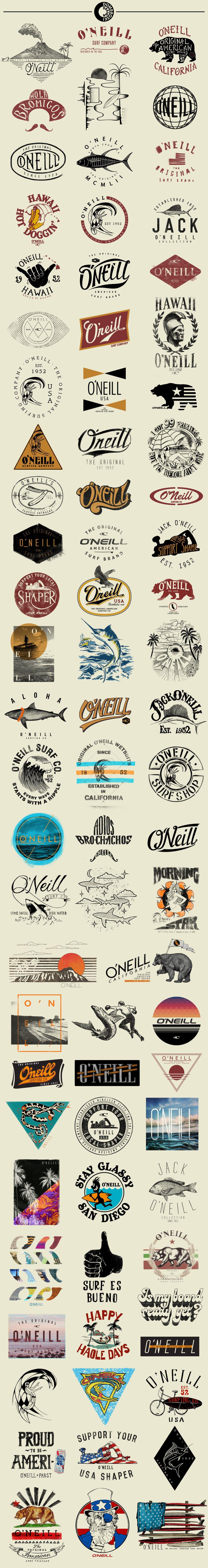 American Surf Company Logo - O'Neill T Shirt Graphics. Graphic Design // Typography