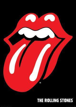 Rolling Stones Logo - X Rolling Stones Tongue and Lip Logo Music Poster