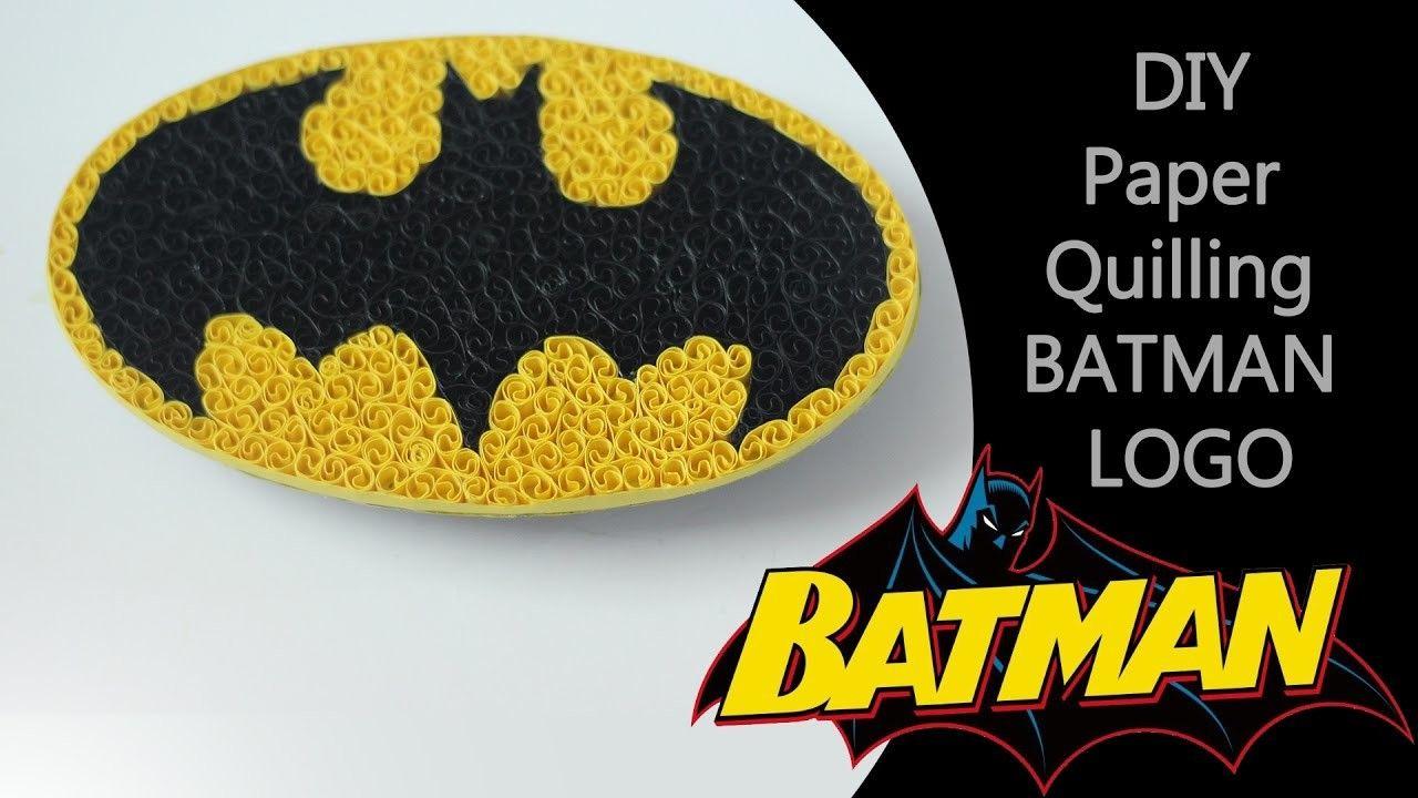 Cool Batman Logo - Ruchis art, DIY, how to make a cool Batman logo using quilling paper ...