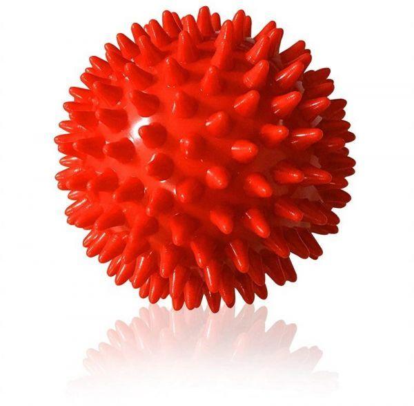 Red Spiky Logo - Massage Ball Spiky Point Hard Hedgehog Roller Ball for Foot, Back