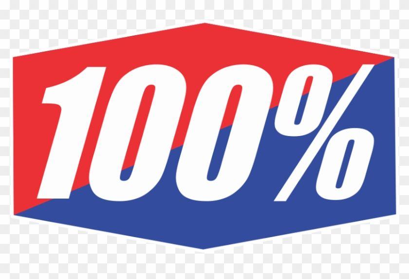 Red Spiky Logo - 100% Logo 100 Motocross Transparent PNG Clipart Image