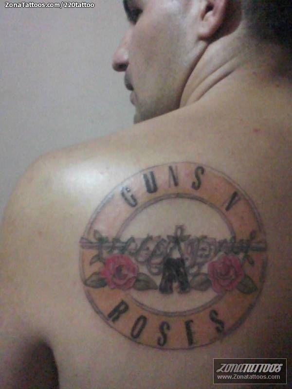 Tattoo Guns and Roses Logo - Tattoo of Guns and Roses, Logos