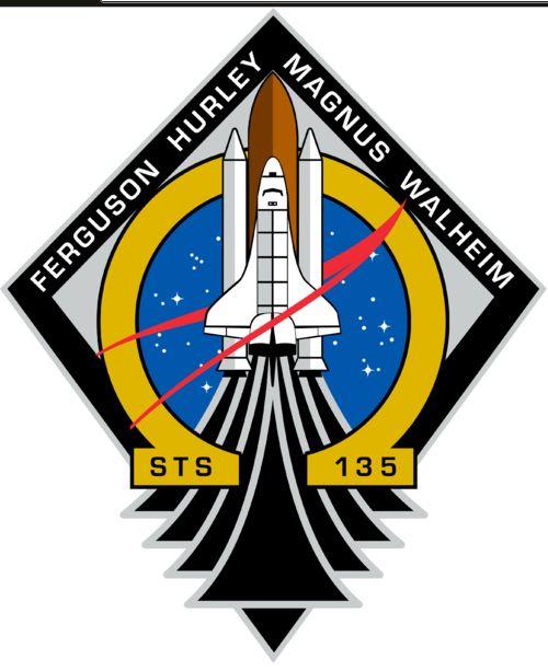 Red Spiky Logo - last shuttle mission logo