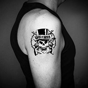 Tattoo Guns and Roses Logo - Amazon.com : Guns N' Roses Temporary Tattoo | Fake Tattoo Sticker ...