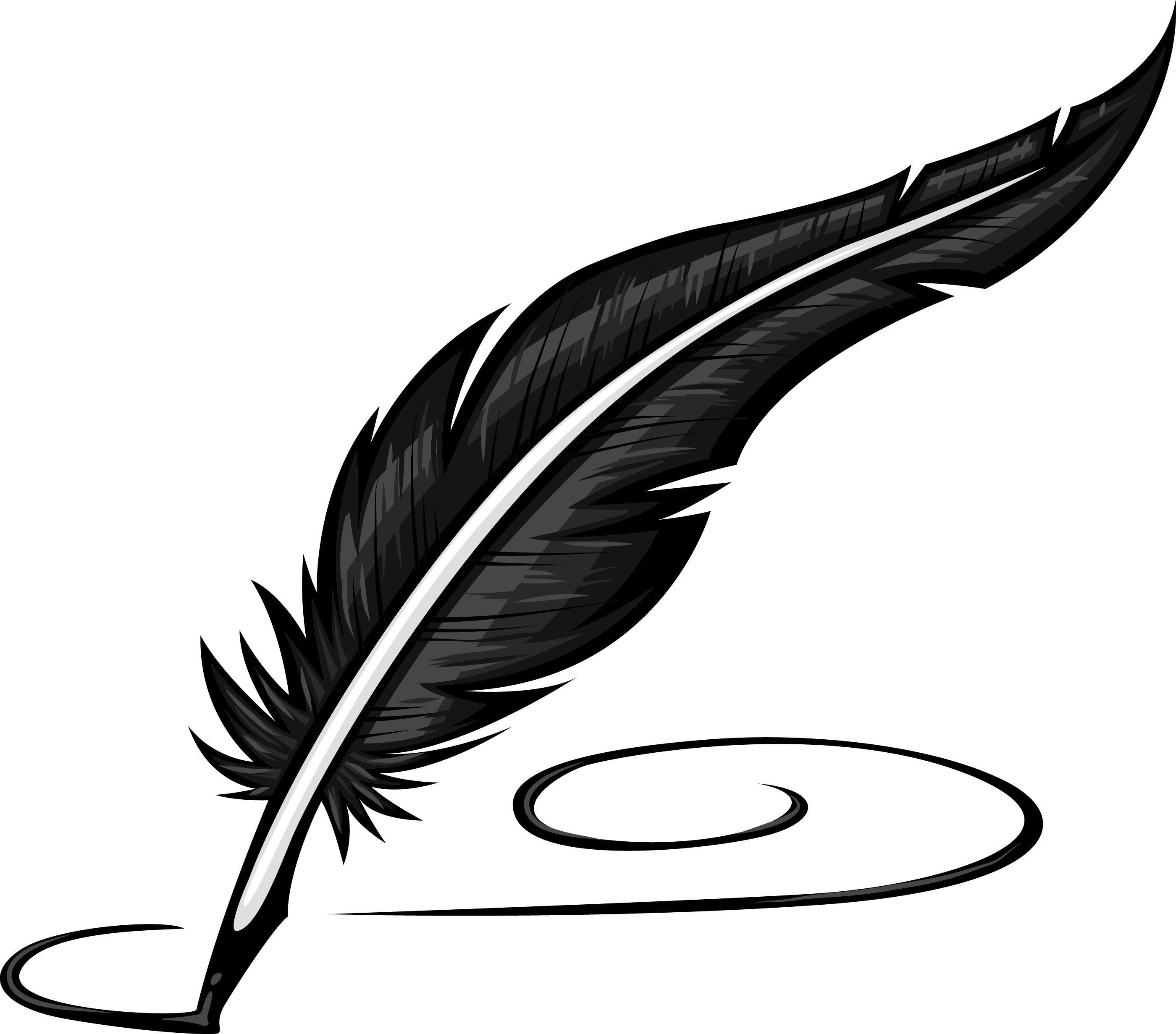 Black and White Quill Logo - Free Quill Pen Image, Download Free Clip Art, Free Clip Art