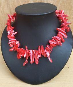 Red Spiky Logo - Freedom Tree*WOW factor Red Spiky Shell Statement Necklace | eBay