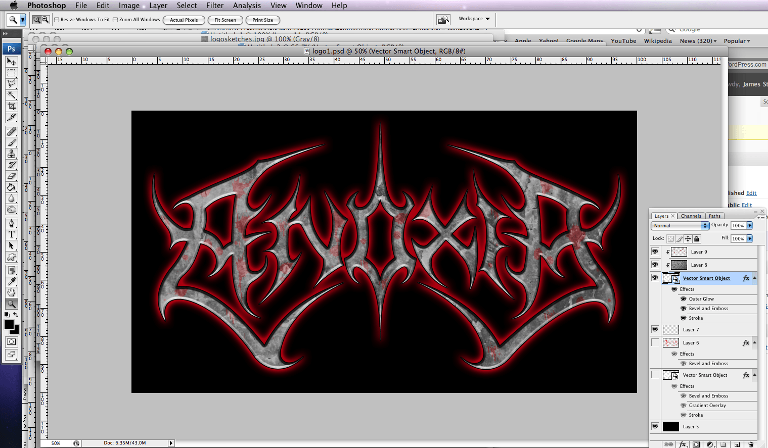 Red Spiky Logo - Tutorial: Death Metal Logo - Go Media™ · Creativity at work!