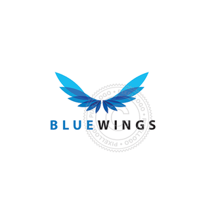 Blue Wings Logo - Blue Wings logo - Blue Eagle wings spread out | Pixellogo