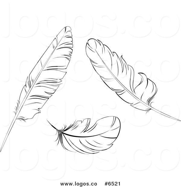 Black and White Quill Logo - Clip art, Birds, Silhouette