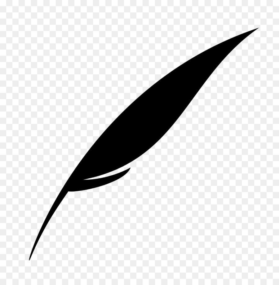 Black and White Quill Logo - Monochrome photography Quill Corp Leaf vector png