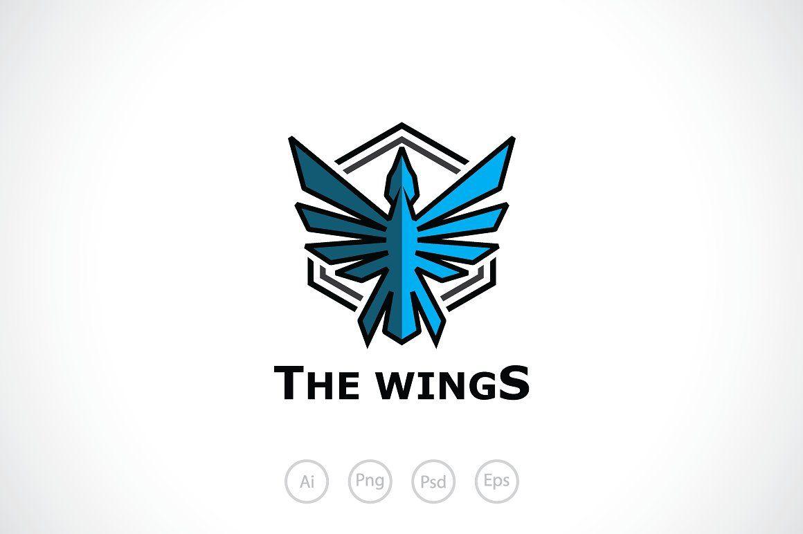 Blue Wings Logo - Blue Wings Logo Template ~ Logo Templates ~ Creative Market
