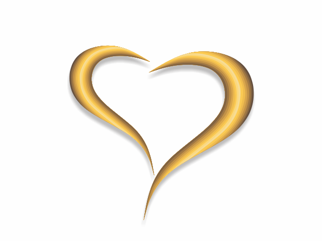 Gold Heart Logo - Simple Gold Heart web design - 48HoursLogo.com