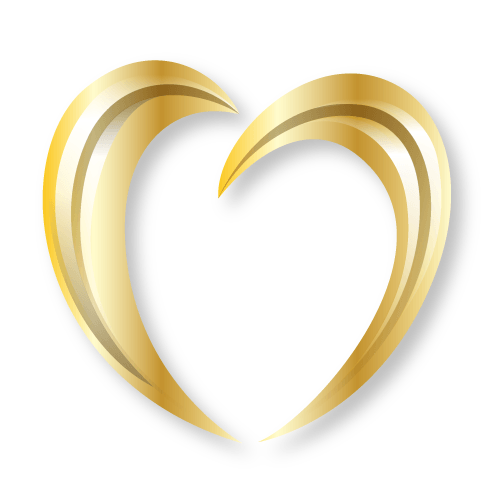 Gold Heart Logo - Simple Gold Heart web design